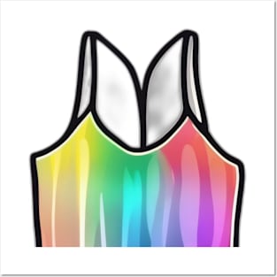 Vibrant Rainbow Gradient Tank Top Design No. 836 Posters and Art